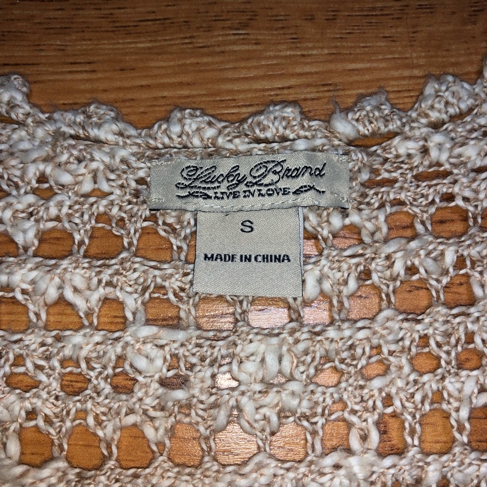 Lucky Brand Open Knit Summer Sweater S - Picture 2 of 4